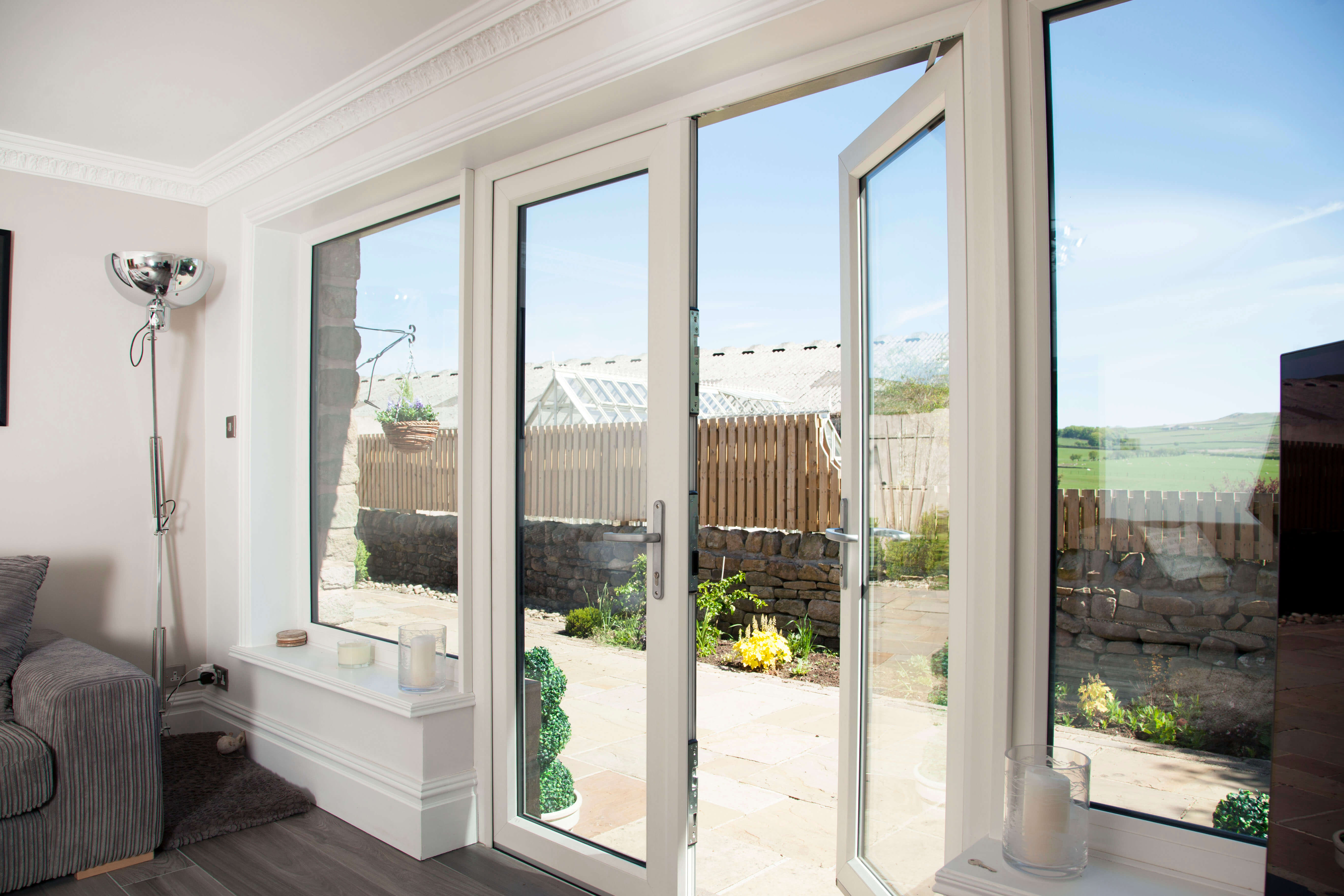 uPVC Door with large panel glass